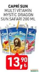 CAPRİ SUN MEYVE SUYU 200 ML fiyat ve kampanya bilgisi